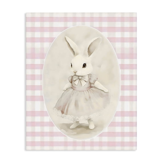 Stupell Industries Cottage Sweet Pink Girl Bunny Canvas Art, 30 x 40, by Arlington Prints