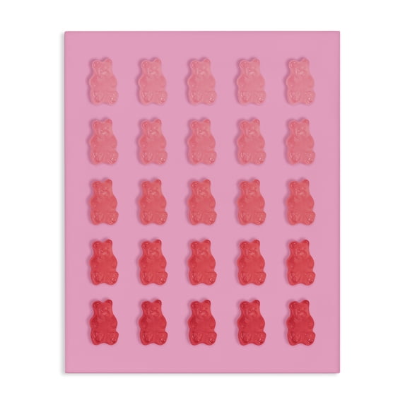 Stupell Industries Eclectic Sweet Pink Gummy Bears Canvas Art, 24 x 30, by LISH Creative