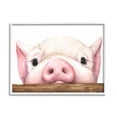 thumbnail image 1 of Stupell Industries Sweet Pink Pig Resting Snout Farm Animal Illustration Painting White Framed Art Print Wall Art, Design by George Dyachenko, 1 of 8