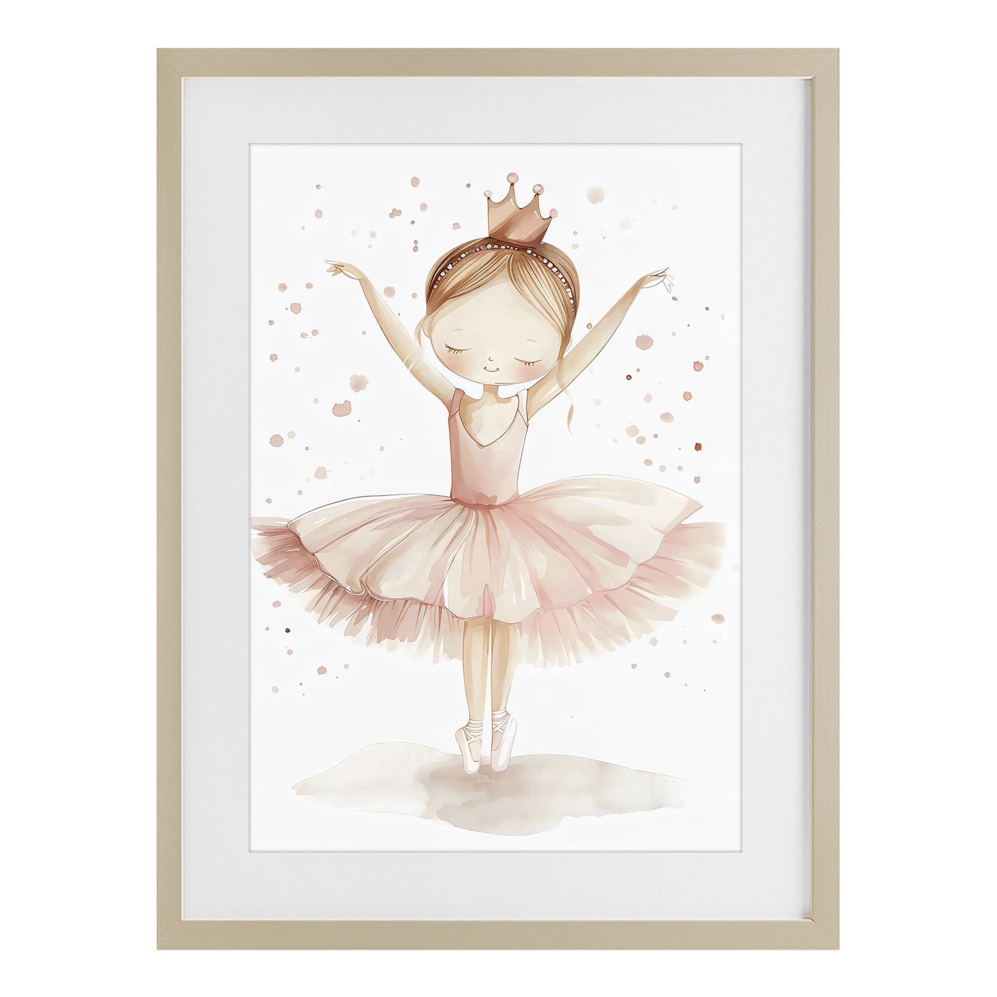 Stupell Industries Sweet Pink Tutu Birch Framed Print Under Glass, design by Creative Studio