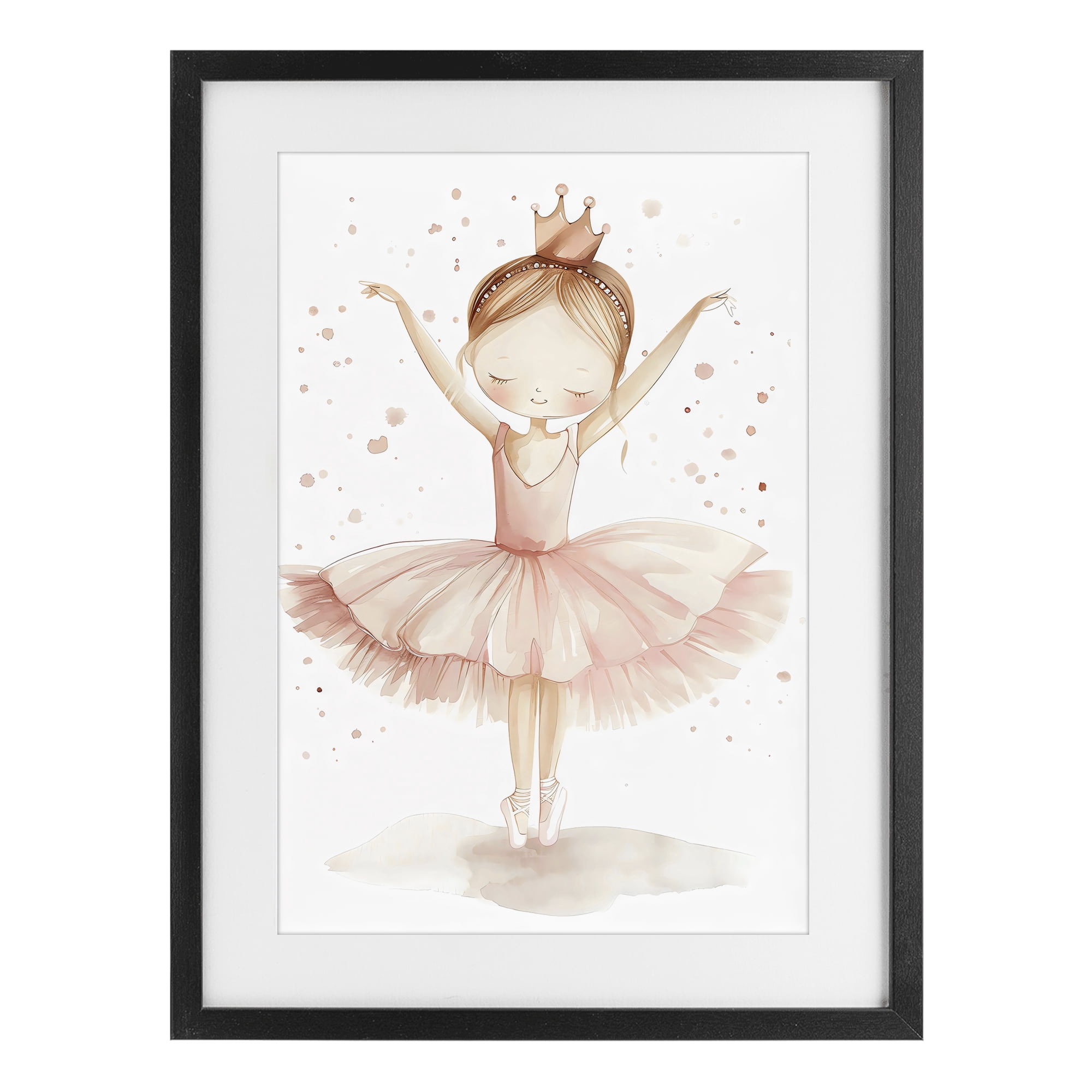 Stupell Industries Sweet Pink Tutu Black Framed Print Under Glass, design by Creative Studio