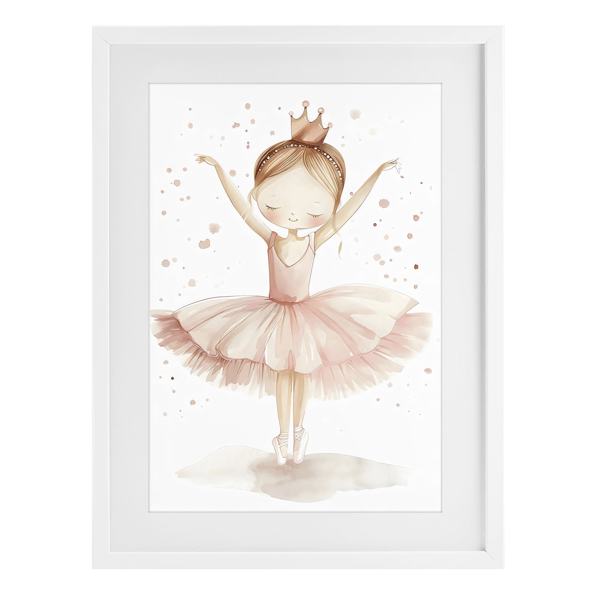 Stupell Industries Sweet Pink Tutu White Framed Print Under Glass, design by Creative Studio