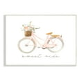 thumbnail image 1 of Stupell Industries Sweet Ride Phrase Pink Bicycle Country Flower Basket, 15 x 10, Design by Lanie Loreth, 1 of 6