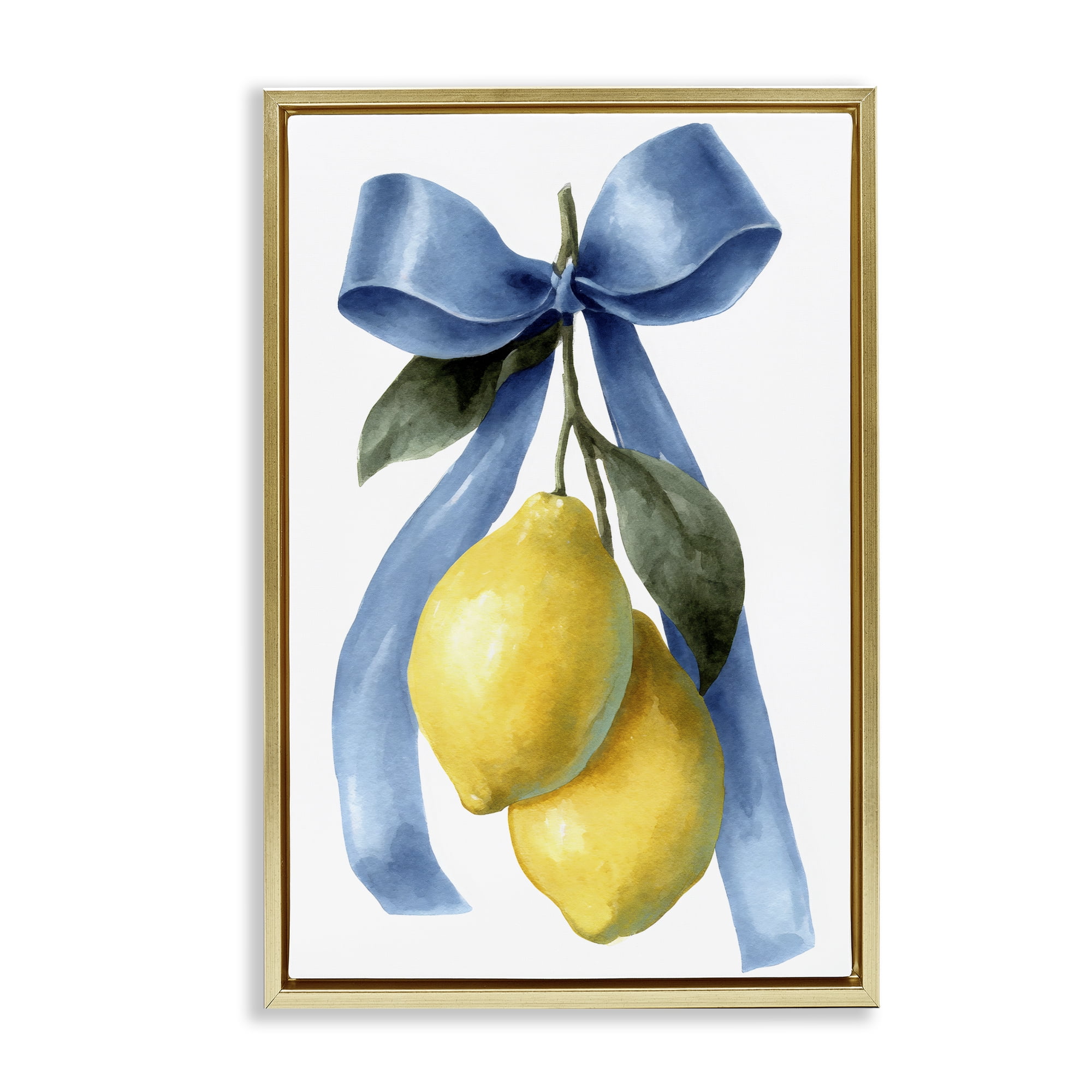 Stupell Industries Sweet & Sour Lemons Gold Framed Floater Canvas Wall Art, design by Petal Prints Design