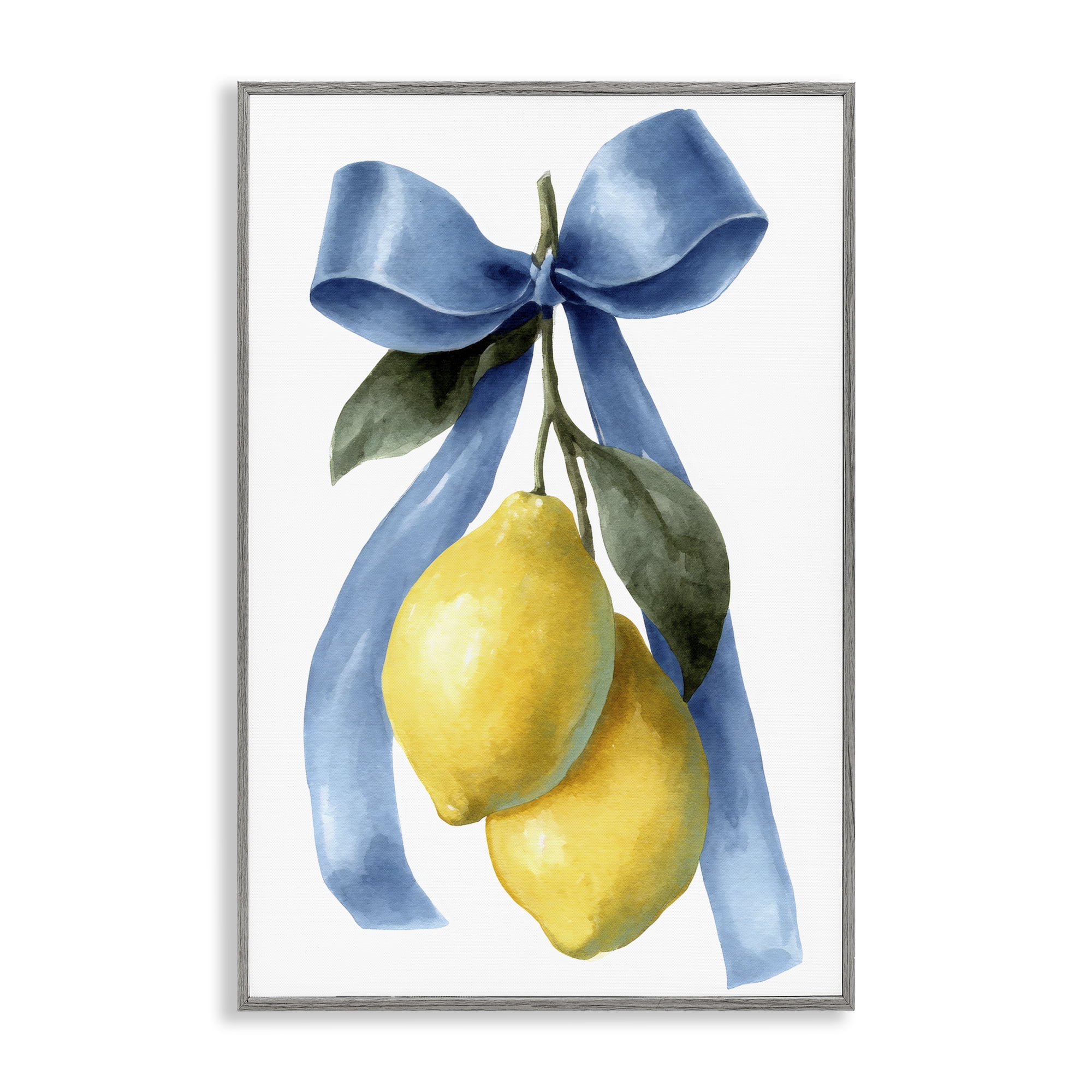 Stupell Industries Sweet & Sour Lemons Gray Framed Giclee Art, design by Petal Prints Design