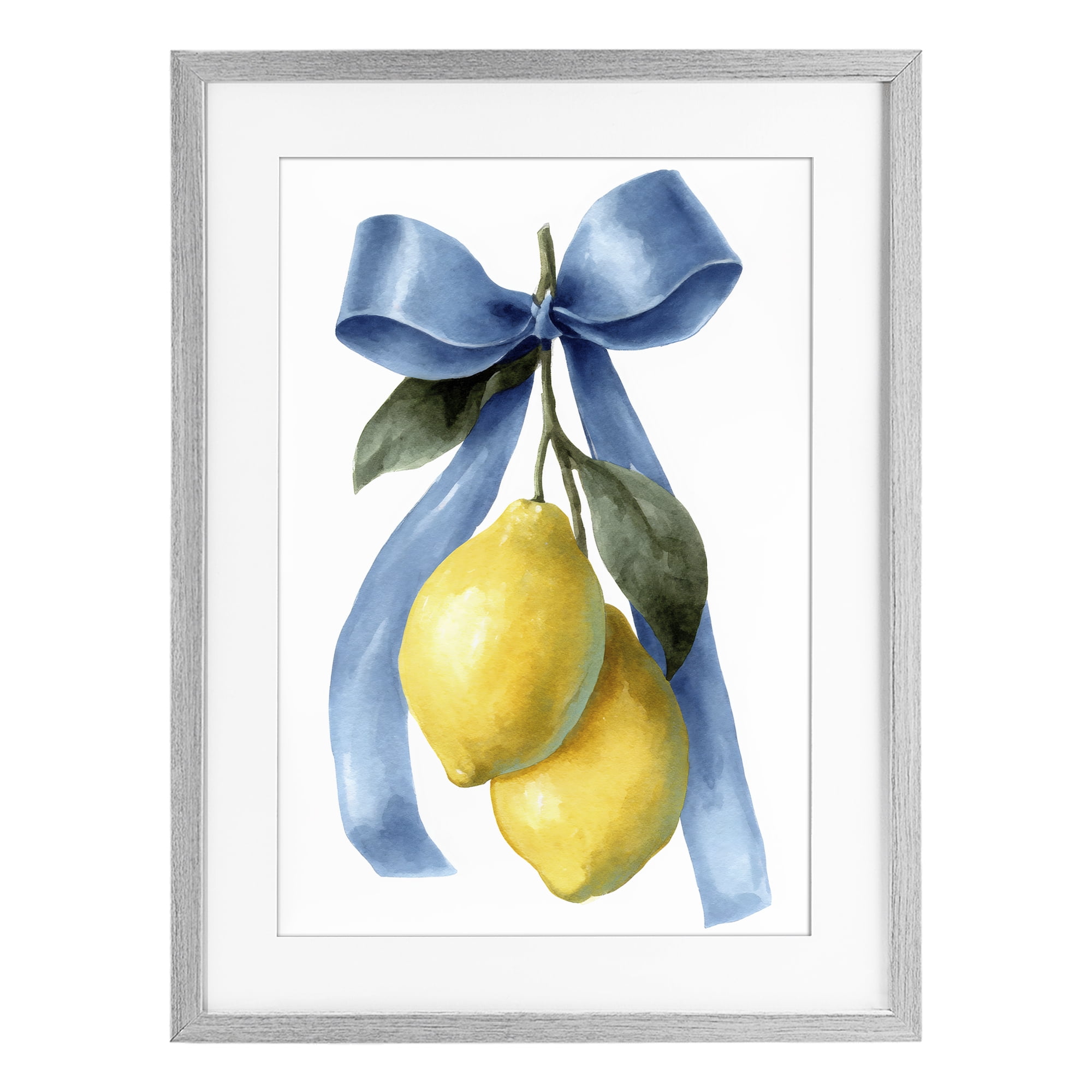 Stupell Industries Sweet & Sour Lemons Gray Framed Print Under Glass, design by Petal Prints Design