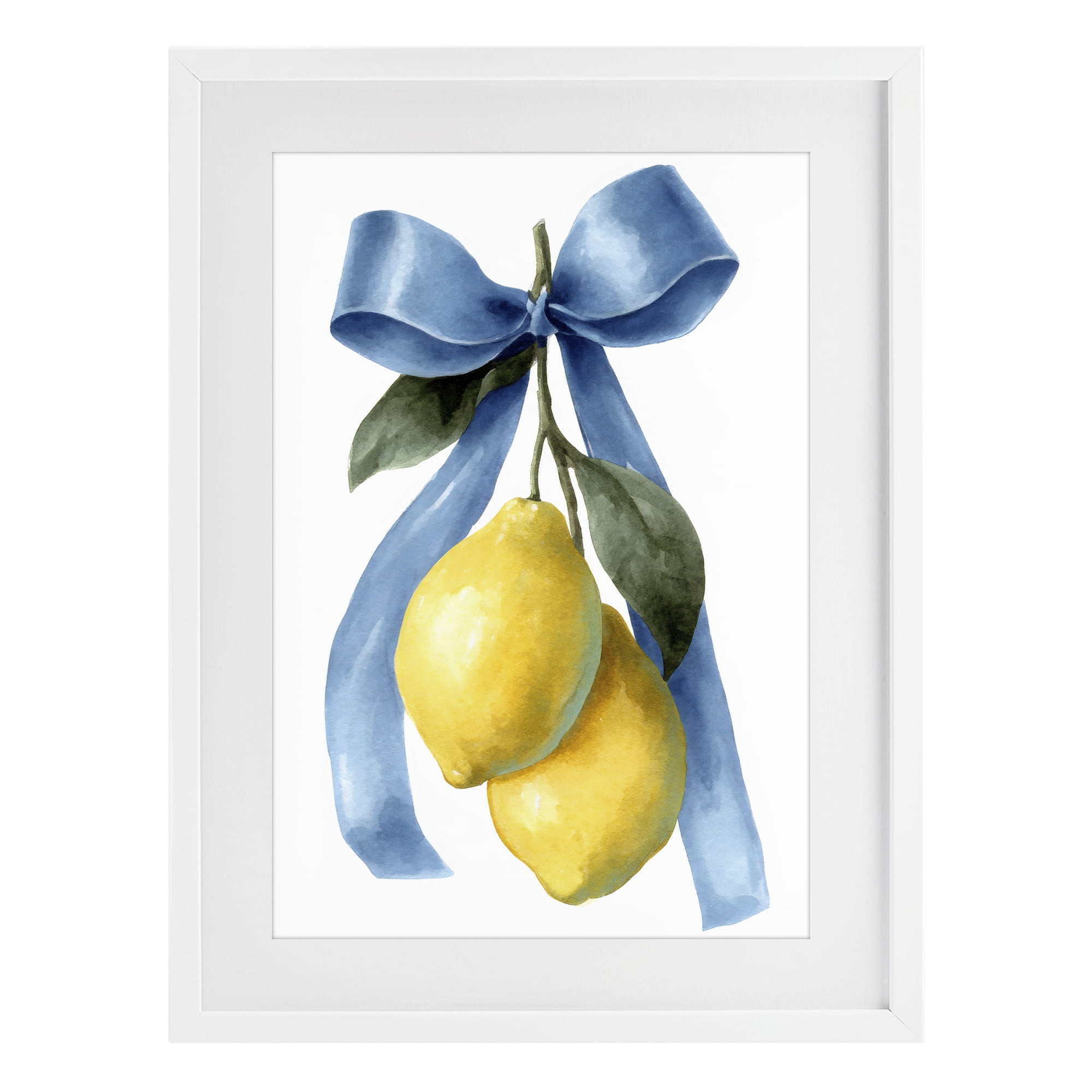 Stupell Industries Sweet & Sour Lemons White Framed Print Under Glass, design by Petal Prints Design