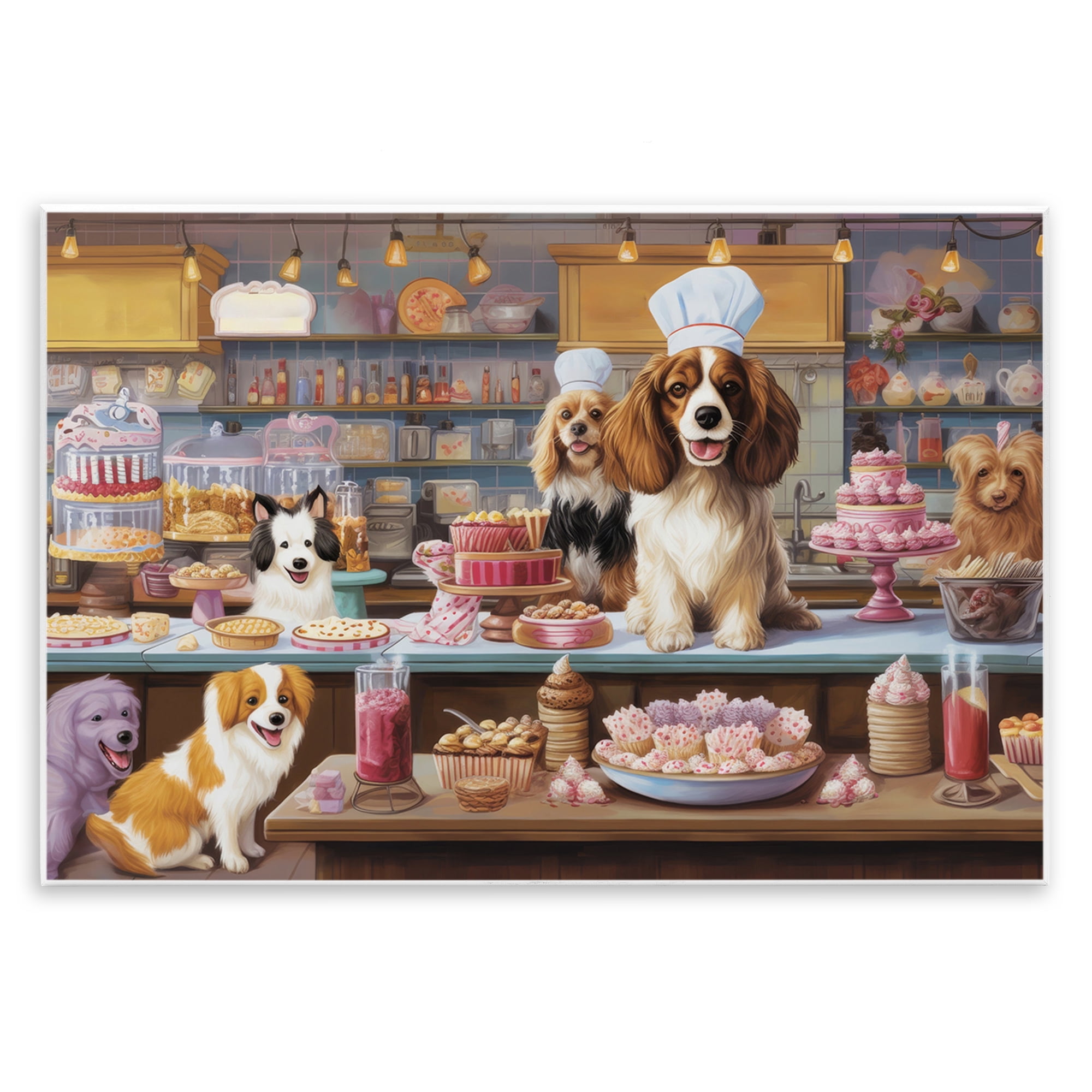 Stupell Industries Sweet Treats Pastry Dogs Food & Beverage Painting Unframed Art Print Wall Art, 19 x 13