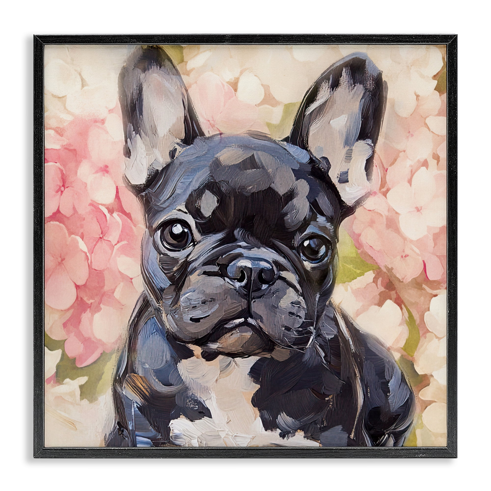 Stupell Industries Sweetest Little Bulldog Black Framed Giclee Art, design by Tina LeCour