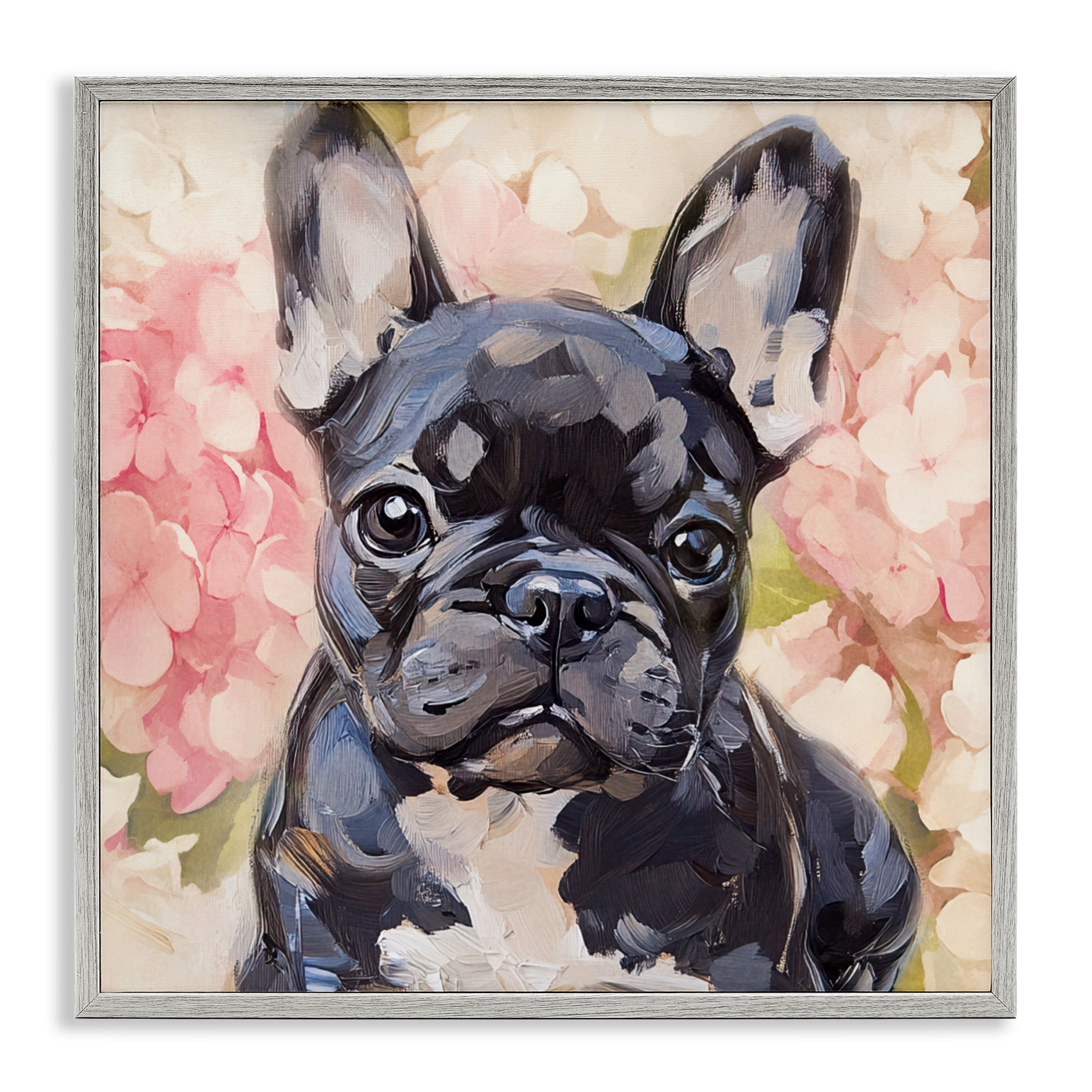 Stupell Industries Sweetest Little Bulldog Gray Framed Giclee Art, design by Tina LeCour