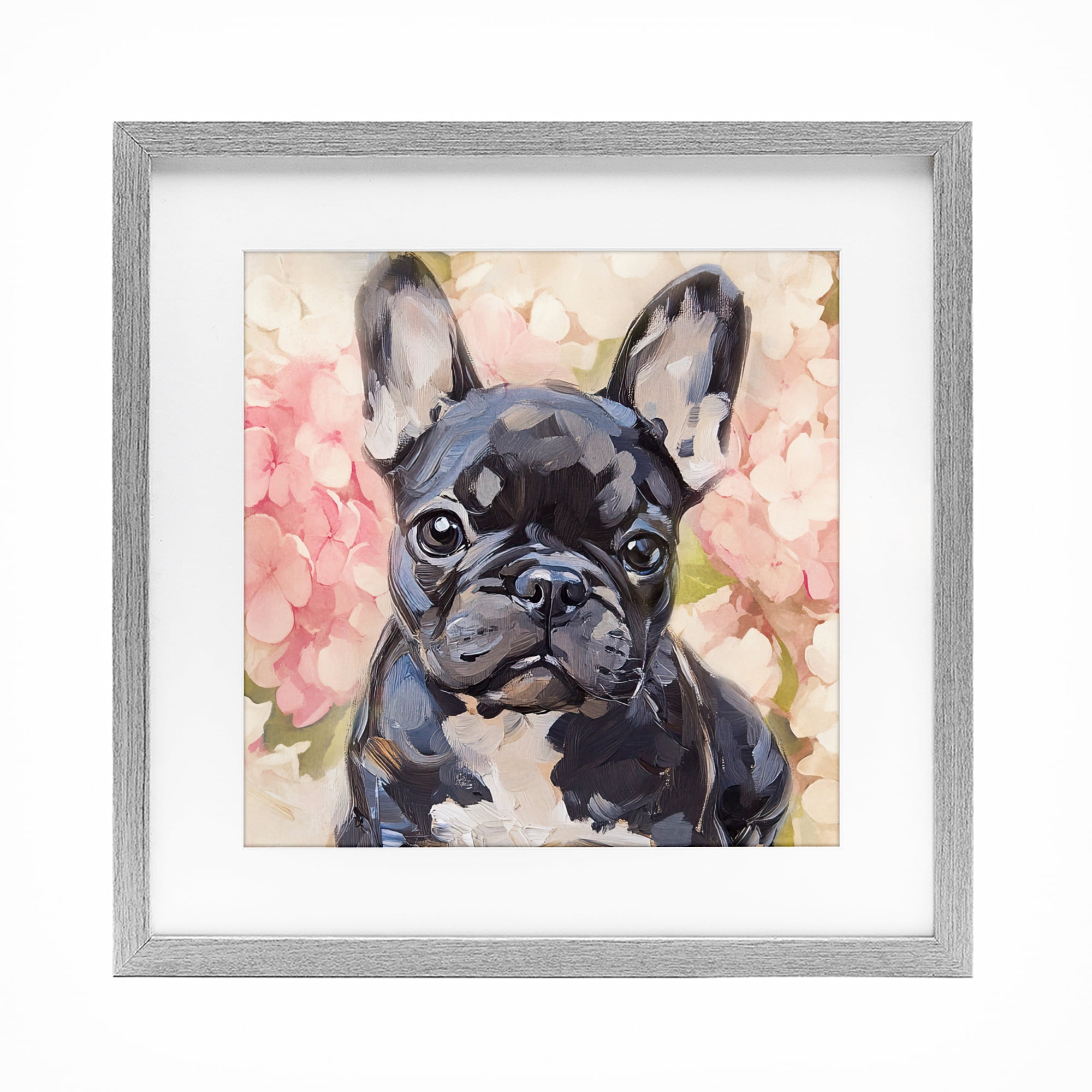 Stupell Industries Sweetest Little Bulldog Gray Framed Print Under Glass, design by Tina LeCour