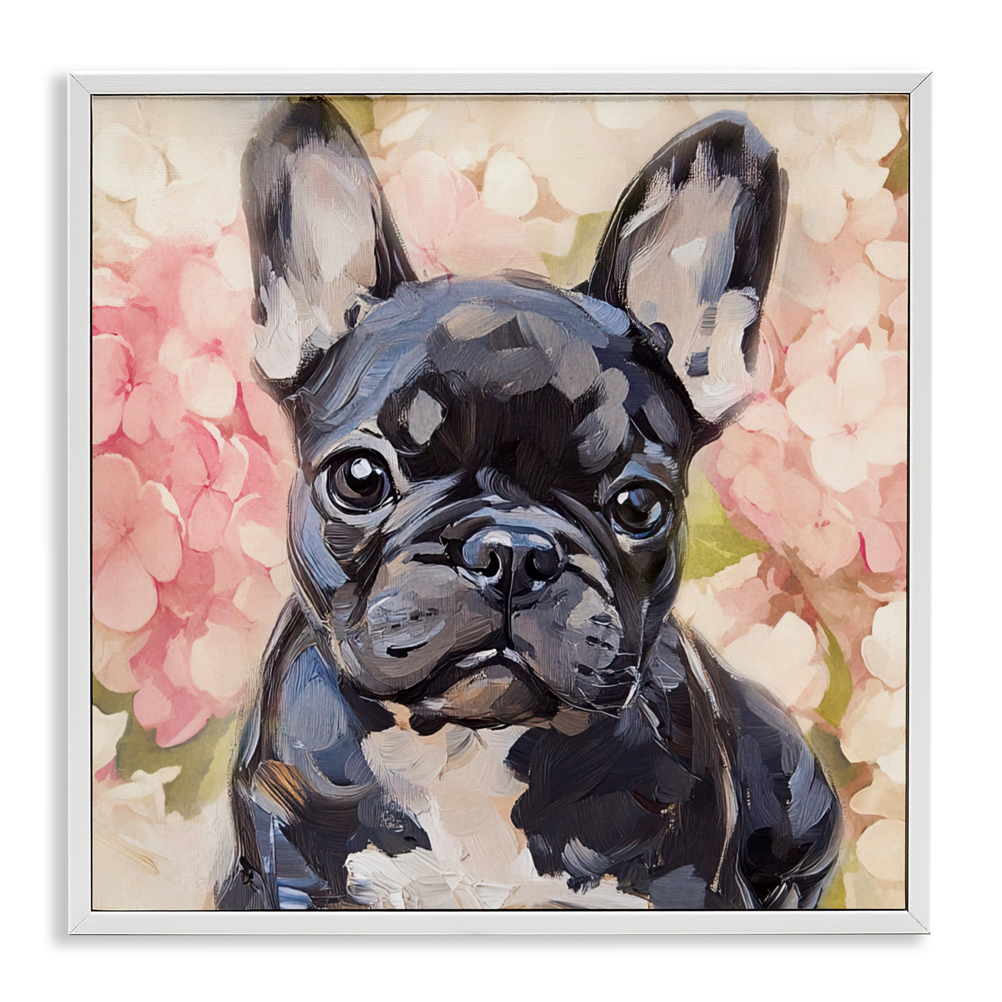 Stupell Industries Sweetest Little Bulldog White Framed Giclee Art, design by Tina LeCour