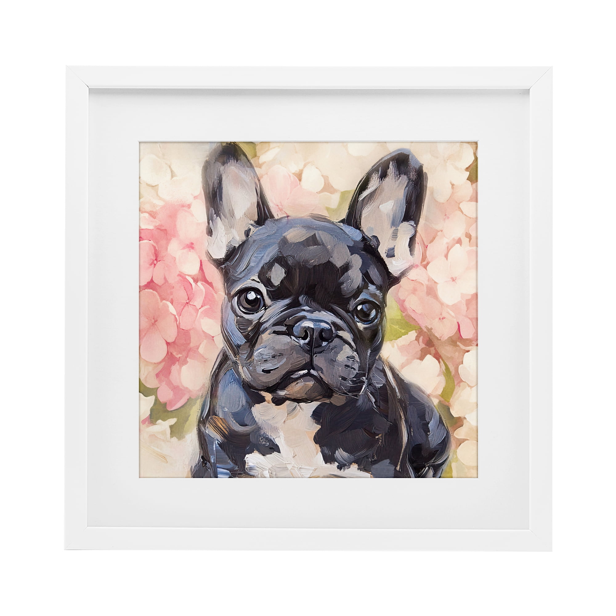 Stupell Industries Sweetest Little Bulldog White Framed Print Under Glass, design by Tina LeCour