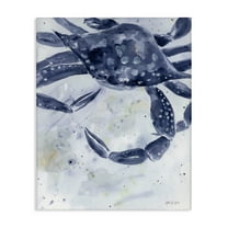 Stupell Industries Swimming Blue Crab Animals & Insects Painting Gallery Wrapped Canvas Art Print Wall Art, 16 x 20