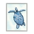 thumbnail image 1 of Stupell Industries Swimming Blue Sea Turtle Patterned Tentacles Shell Graphic Art Gray Framed Art Print Wall Art, Design by Darlene Seale, 1 of 7