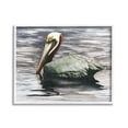 thumbnail image 1 of Stupell Industries Swimming Nautical Pelican Animals & Insects Painting White Framed Art Print Wall Art, 30 x 24, 1 of 9