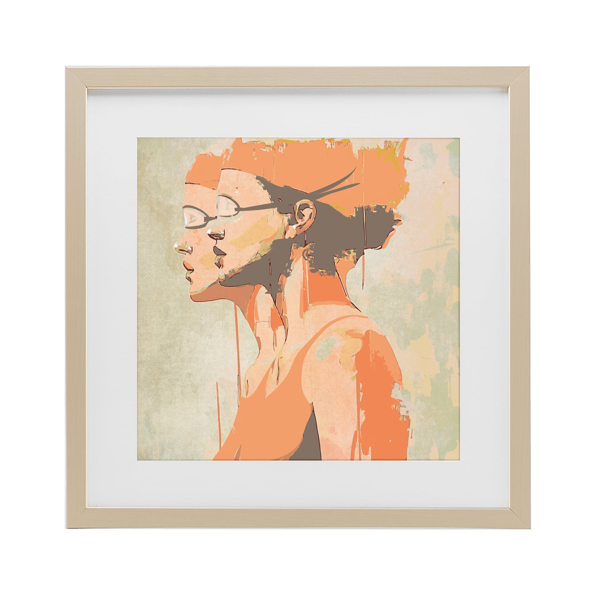 Stupell Industries Swimming Twins Silhouettes Birch Framed Print Under Glass, design by Layla Oz