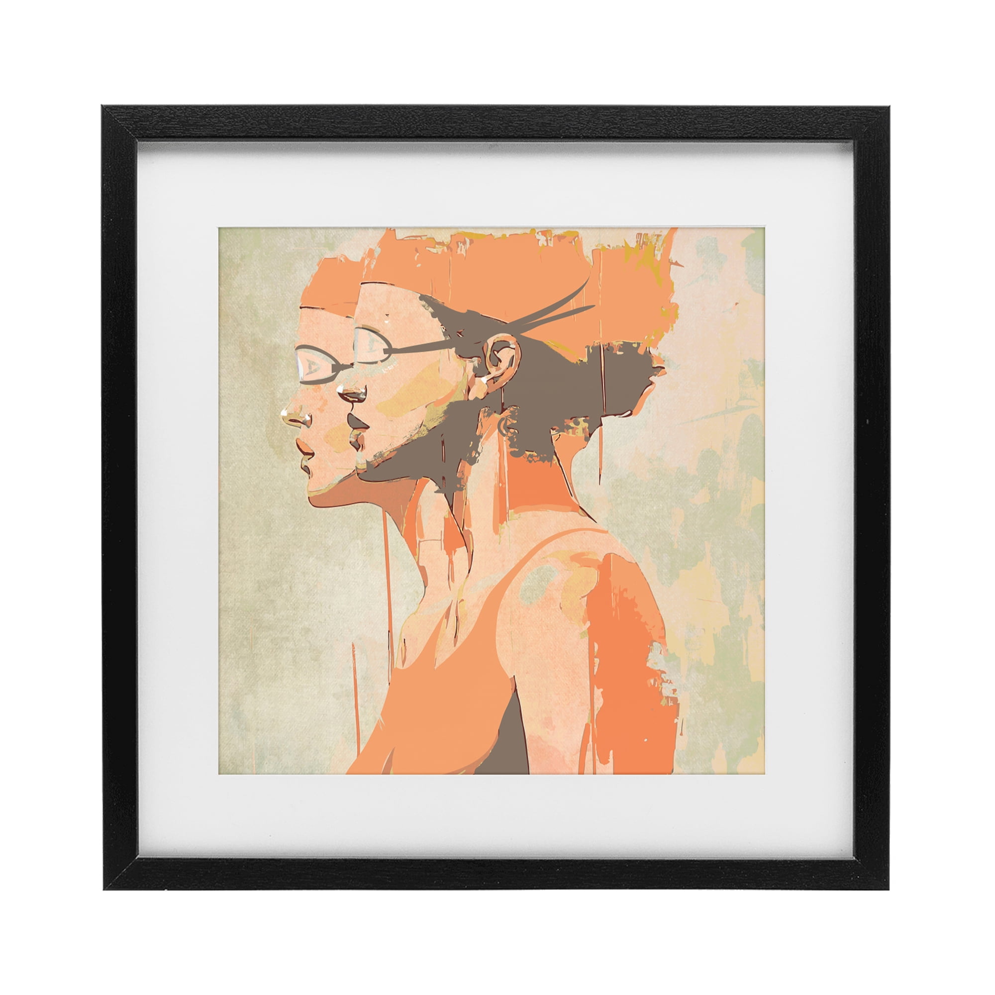 Stupell Industries Swimming Twins Silhouettes Black Framed Print Under Glass, design by Layla Oz