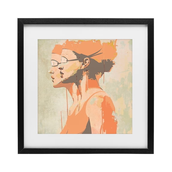 Stupell Industries Modern Swimming Twins Silhouettes Black Framed Print Under Glass, 13 x 13, by Layla Oz