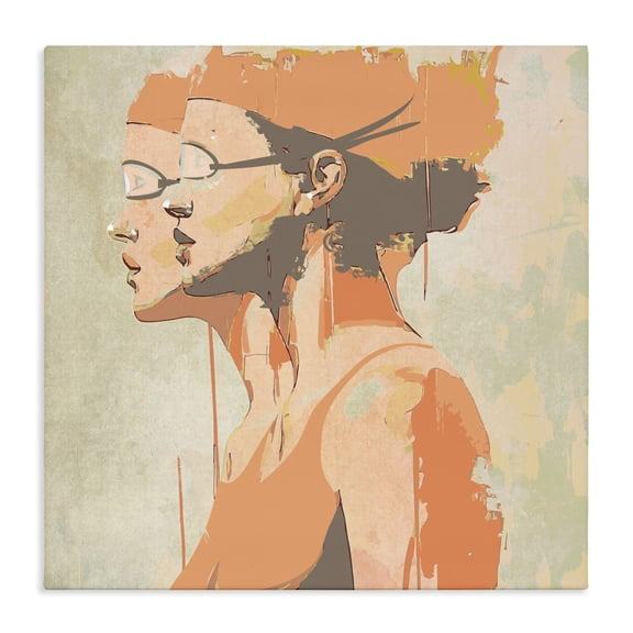 Stupell Industries Swimming Twins Silhouettes Canvas Wall Art, design by Layla Oz