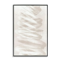 Stupell Industries Swirled Beige Waves Abstract Painting Black Framed Art Print Wall Art, 12 x 18