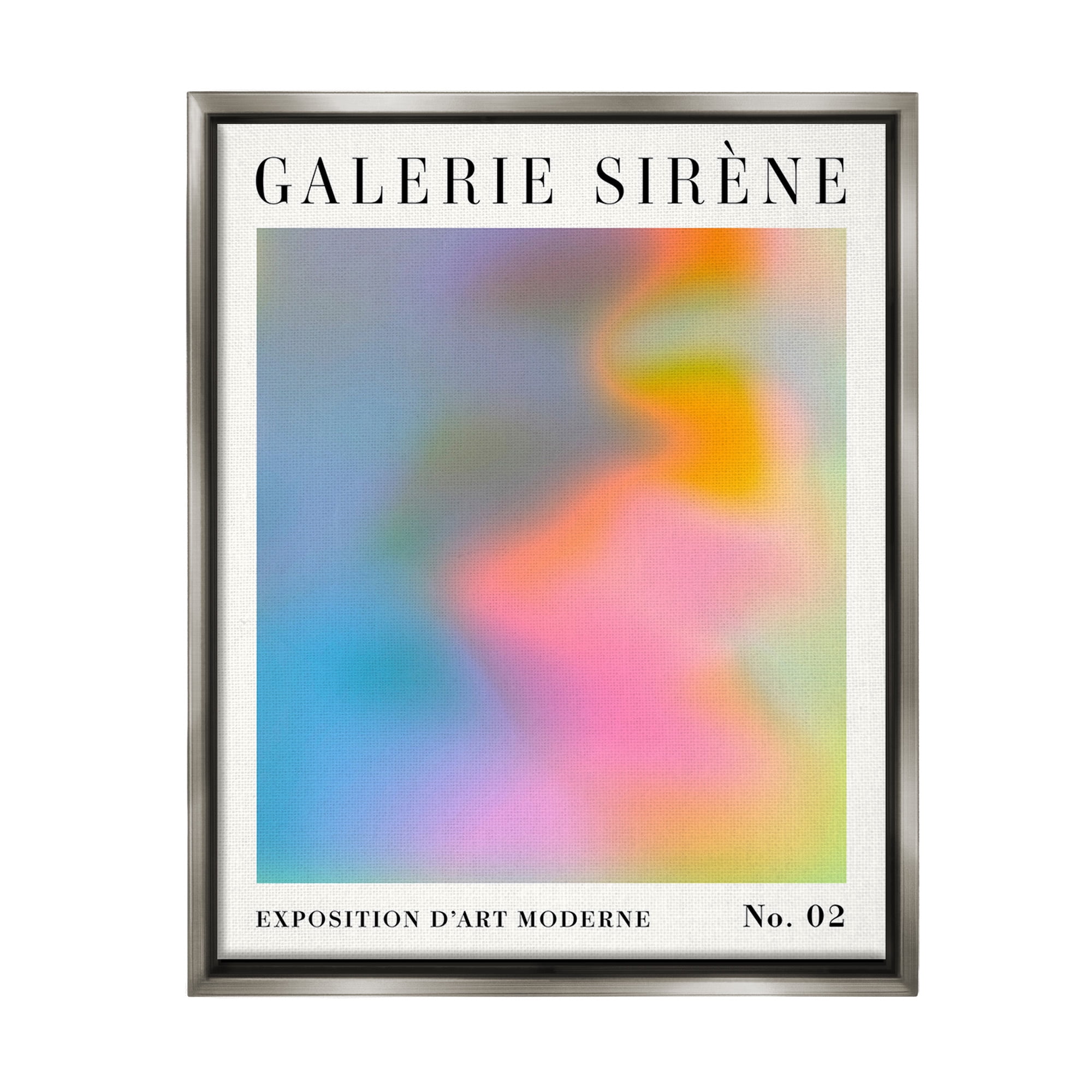 Stupell Industries Swirled Patterned Hues Abstract Painting Gray Floater Framed Canvas Art Print Wall Art, 25 x 31