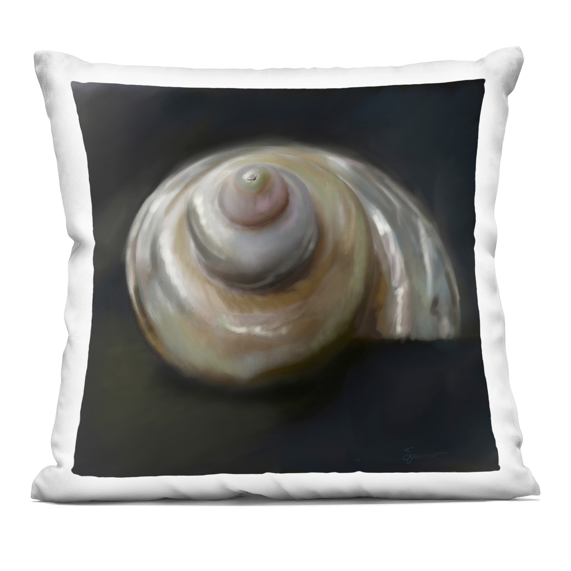 Stupell Industries Swirled Seashell Sea Treasure Decorative Printed Throw Pillow, design by Mary Sparrow
