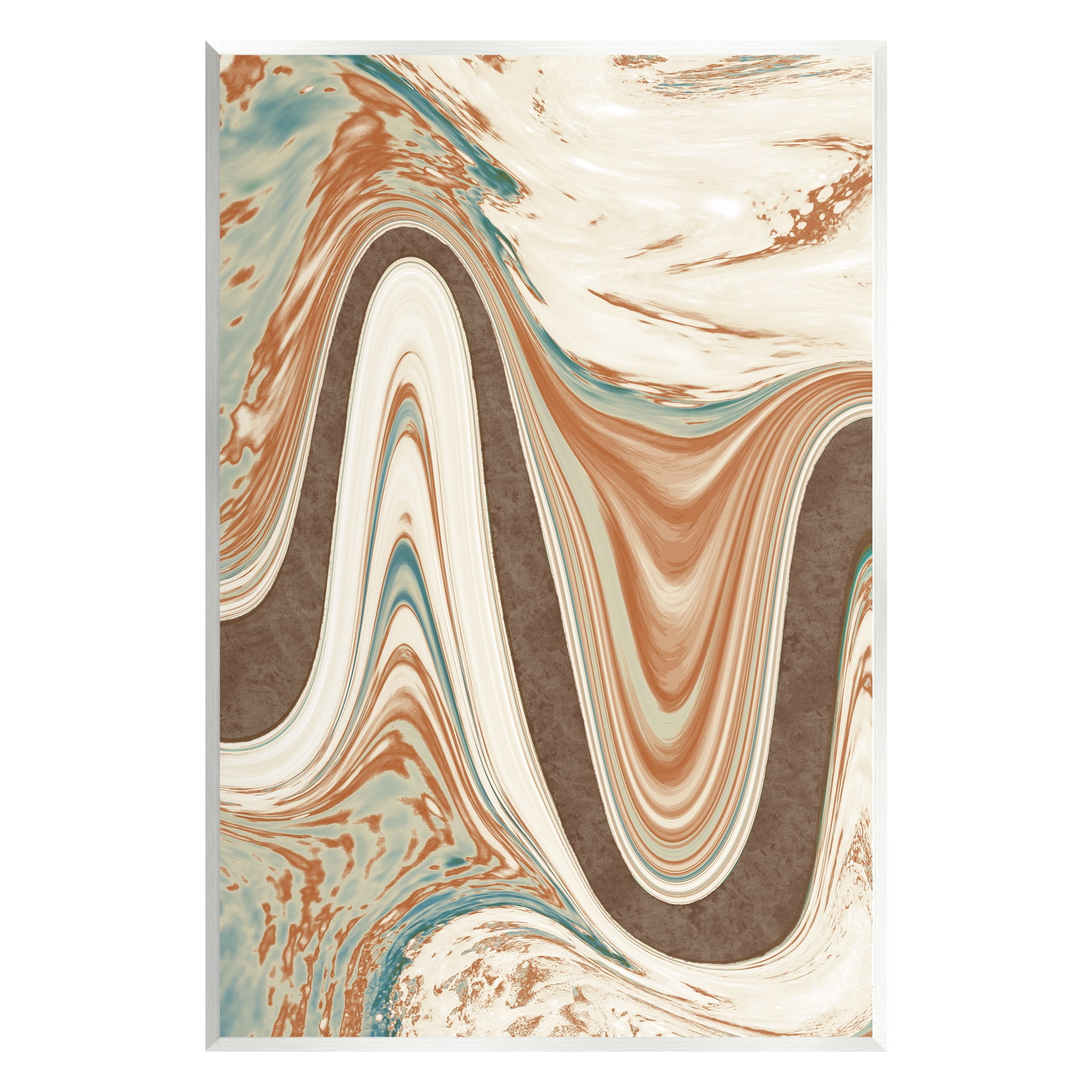 Stupell Industries Swirling Brown Abstract Wave Abstract Painting Unframed Art Print Wall Art, 13 x 19
