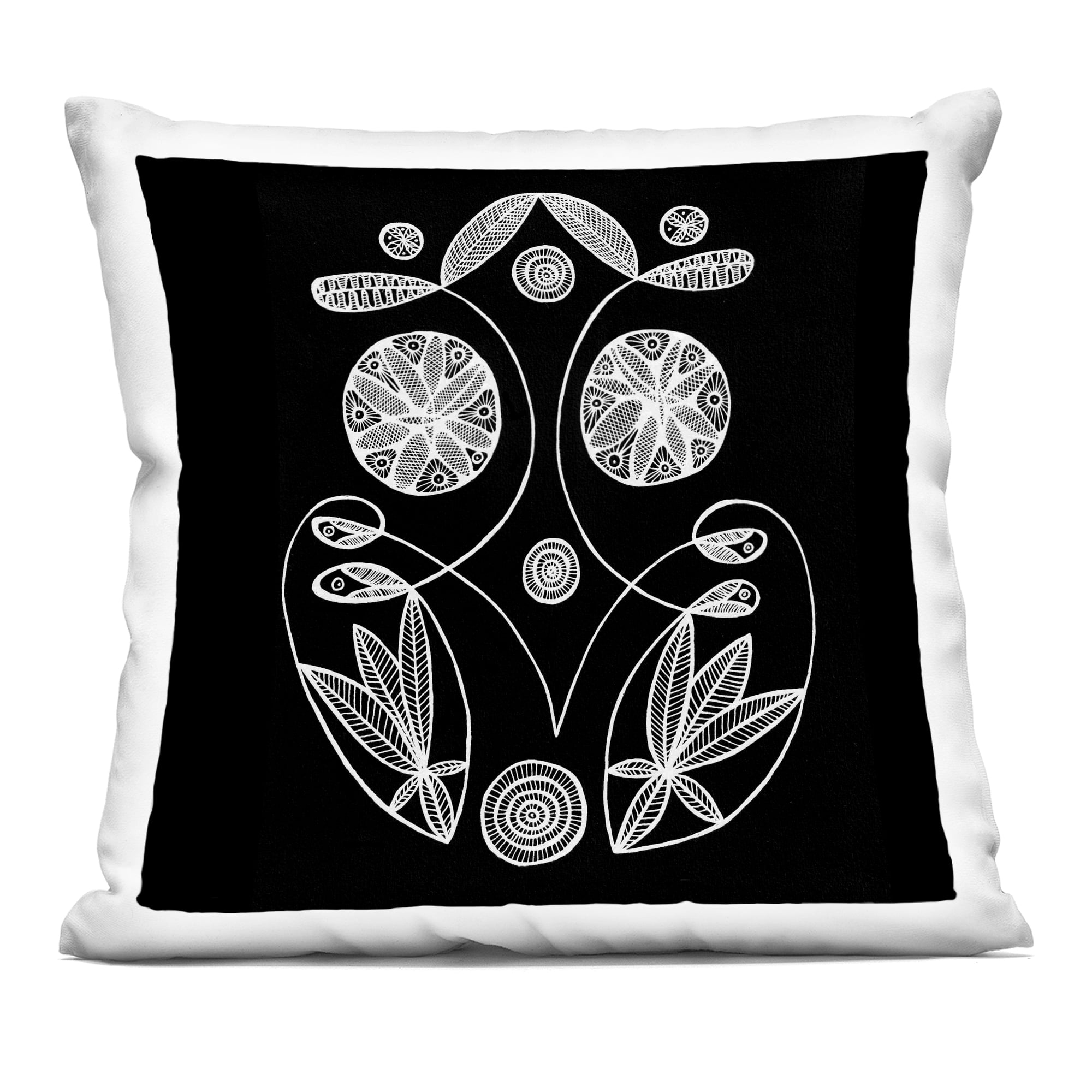 Stupell Industries Swirling Elementals Contour Decorative Printed Throw Pillow, design by El Perkin
