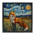 thumbnail image 1 of Stupell Industries Bohemian Swirling Impressionist Fox Black Floating Frame Canvas Art, 18 x 18, by The Wands Want, 1 of 8
