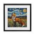 thumbnail image 1 of Stupell Industries Bohemian Swirling Impressionist Fox Black Framed Print Under Glass, 13 x 13, by The Wands Want, 1 of 8