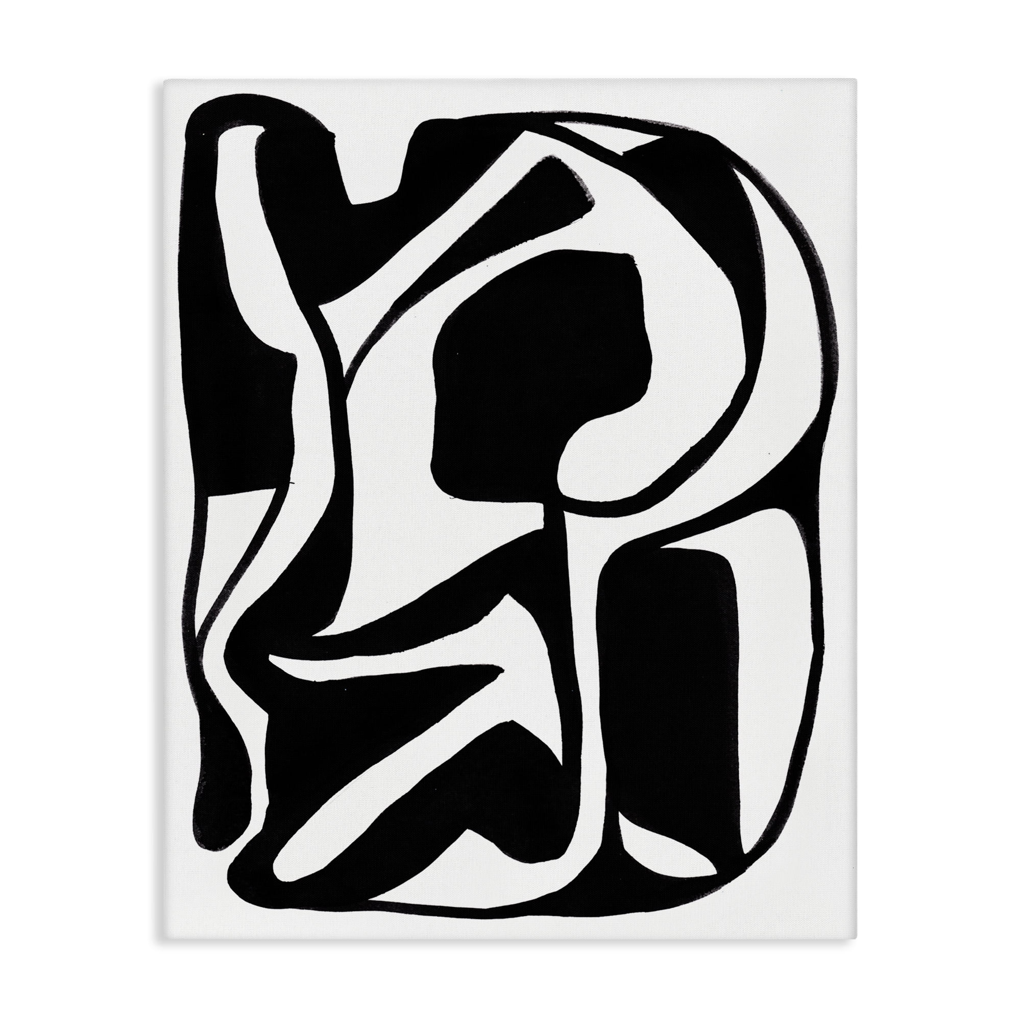 Stupell Industries Swirling Ink Pattern Abstract Painting Wrapped Canvas Art Print Wall Art, 24 x 30