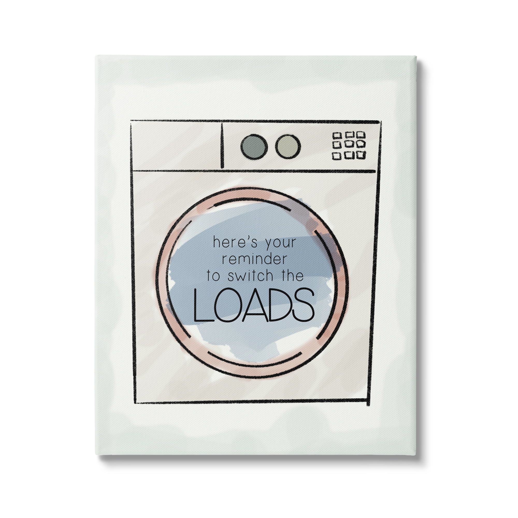 Stupell Industries Switch Laundry Loads Phrase Typography Painting Gallery Wrapped Canvas Print Wall Art, 24 x 30