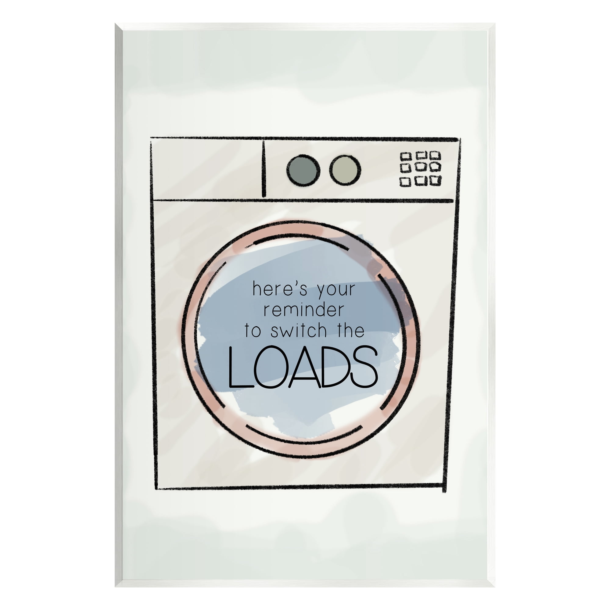 Stupell Industries Switch Laundry Loads Phrase Typography Painting Unframed Art Print Wall Art, 10 x 15