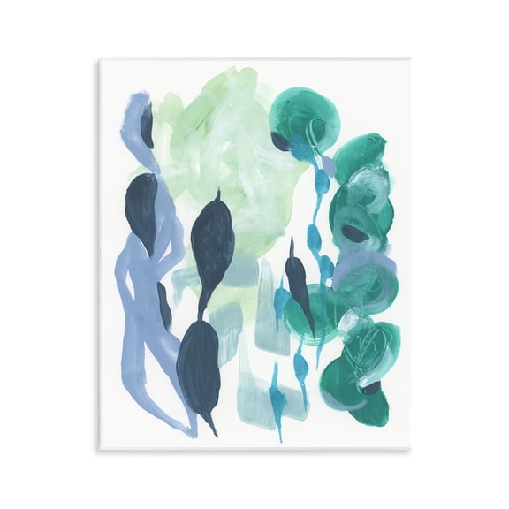 Stupell Industries Symbolic Leafy Paint Shapes Abstract Painting Unframed Art Print Wall Art, 11 x 14