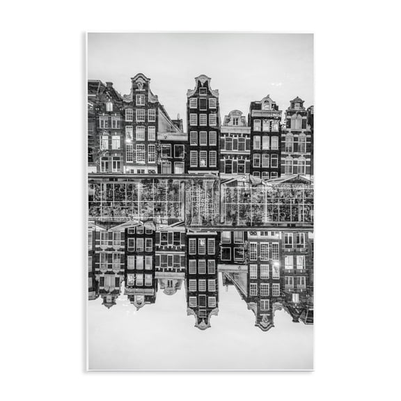 Stupell Industries Symmetrical Building Reflections Wall Plaque Art design by Robin Vandenabeele, 19 x 13