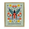 thumbnail image 1 of Stupell Industries Eclectic Symmetrical Grasshopper with Blooms Gold Floating Frame Canvas Art, 17 x 21, by Indira Prieto | IndySign, 1 of 8