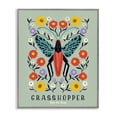 thumbnail image 1 of Stupell Industries Eclectic Symmetrical Grasshopper with Blooms Gray Framed Giclee Art, 24 x 30, by Indira Prieto | IndySign, 1 of 8