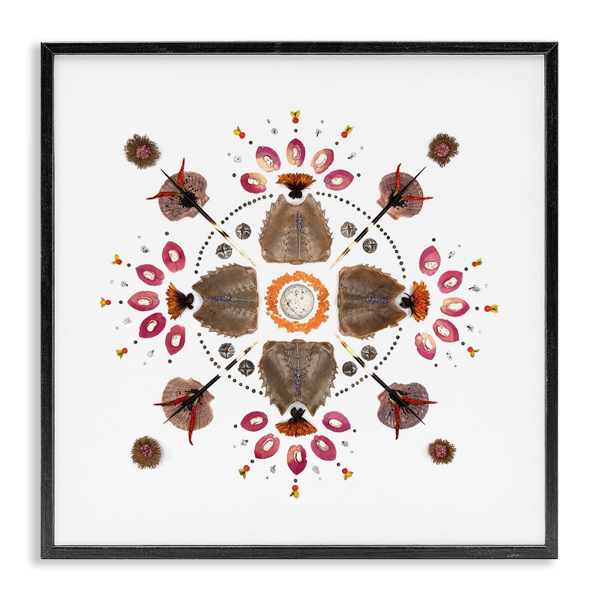 Stupell Industries Symmetrical Nautical Collection Black Framed Giclee Art, design by Beth Adoette