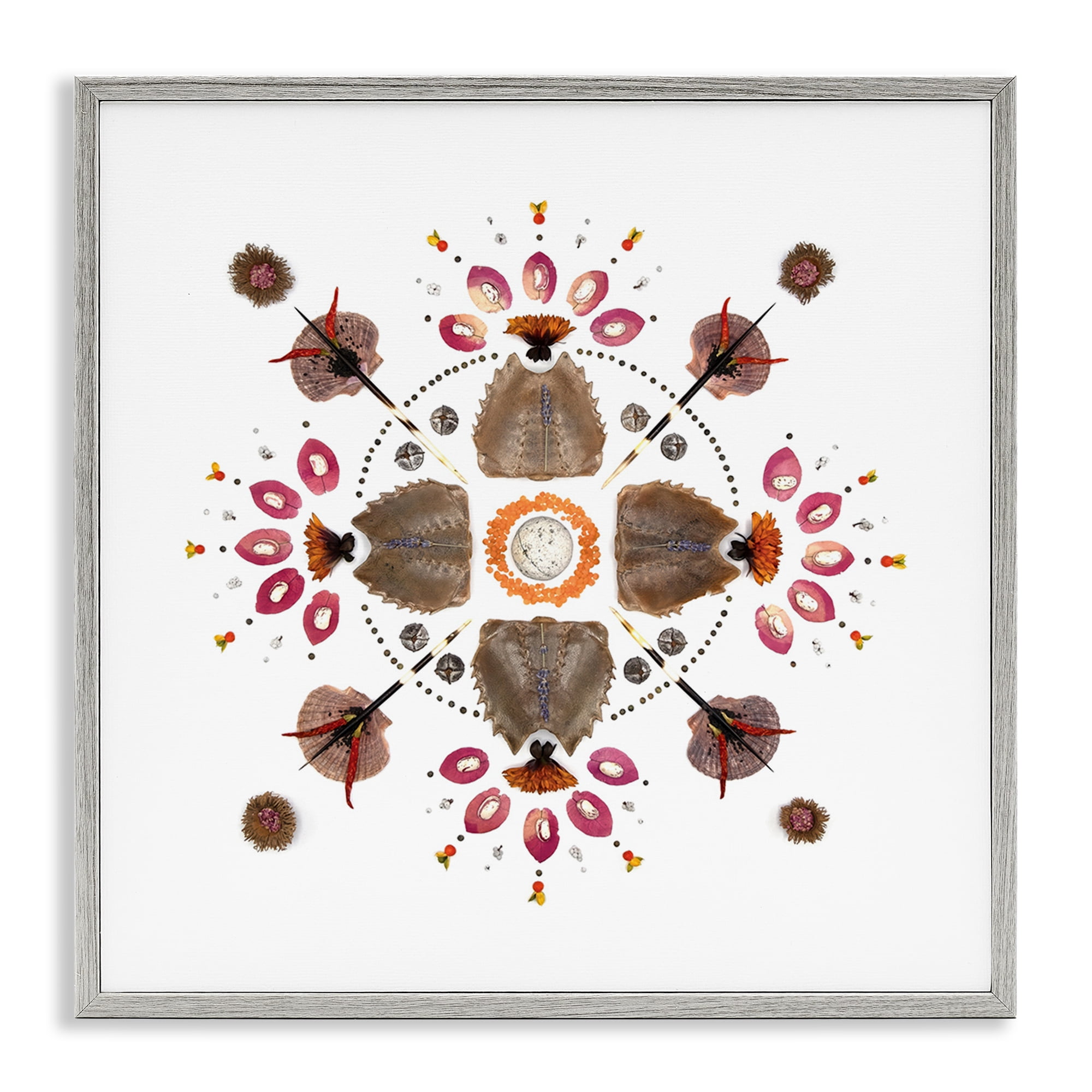 Stupell Industries Symmetrical Nautical Collection Gray Framed Giclee Art, design by Beth Adoette