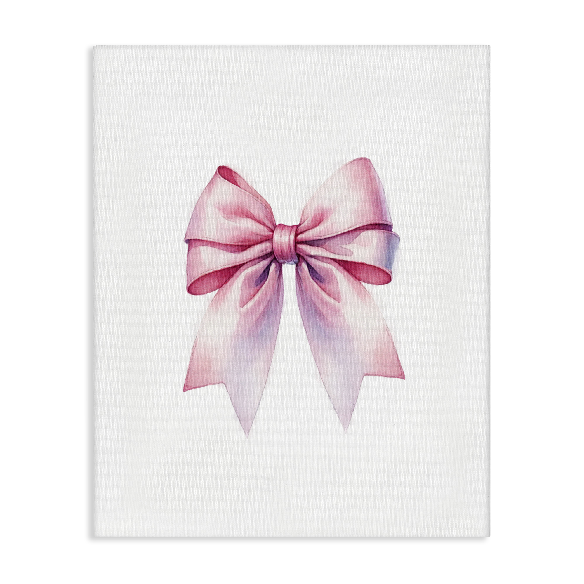 Stupell Industries Symmetrical Pink Bow Fashion Painting Wrapped Canvas Art Print Wall Art, 30 x 40