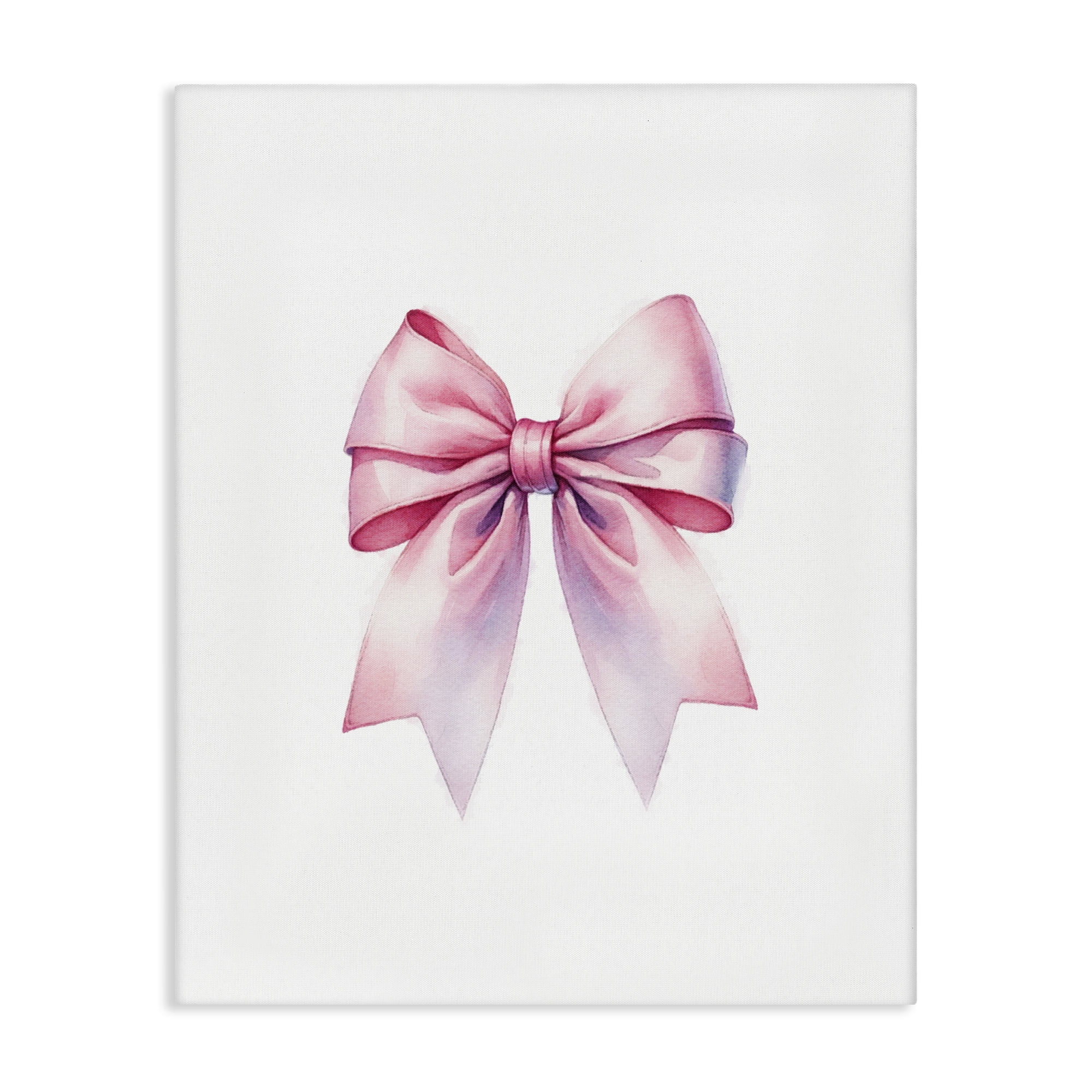 Stupell Industries Symmetrical Pink Bow Fashion Painting Wrapped Canvas Art Print Wall Art, 36 x 48