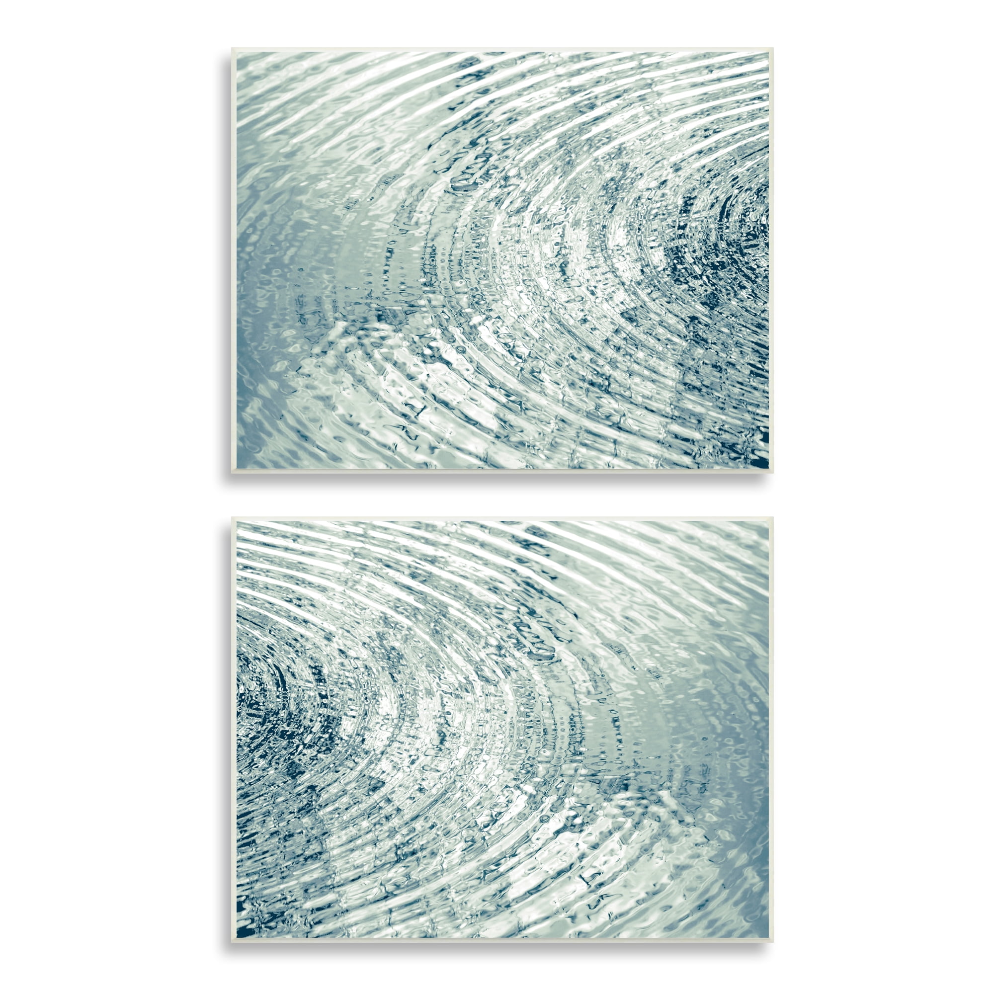 Stupell Industries Symmetrical Ripples in Water Blue Light Reflection,2pc, each 10 x 15,Designed by Maggie Olsen