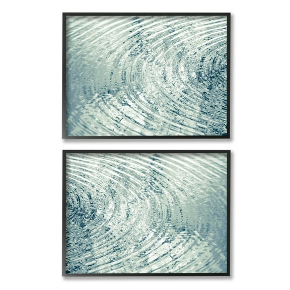 Stupell Industries Symmetrical Ripples in Water Blue Light Reflection,2pc, each 16 x 20,Designed by Maggie Olsen