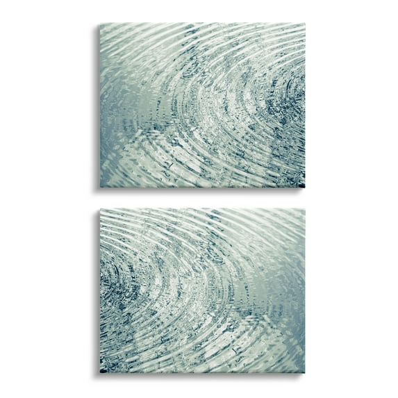 Stupell Industries Symmetrical Ripples in Water Blue Light Reflection,2pc, each 16 x 20,Designed by Maggie Olsen