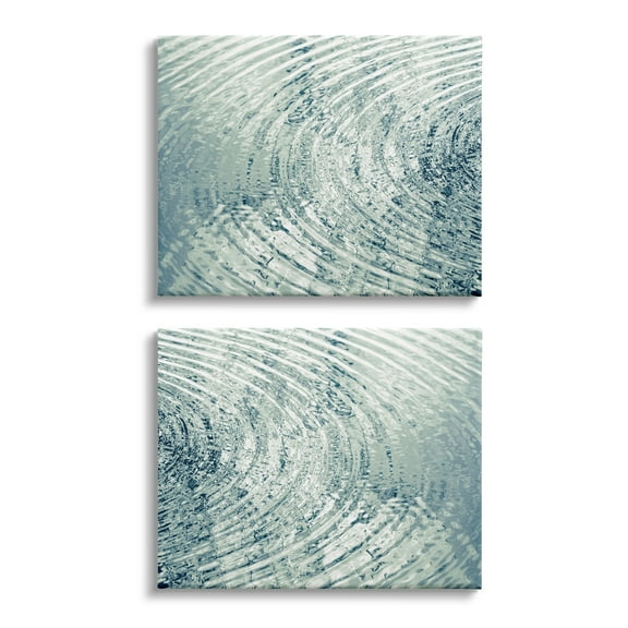 Stupell Industries Symmetrical Ripples in Water Blue Light Reflection,2pc, each 24 x 30,Designed by Maggie Olsen