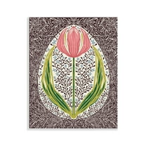 Stupell Industries Symmetrical Spring Tulip Wall Plaque Art design by Hannah Beisang, 14 x 11
