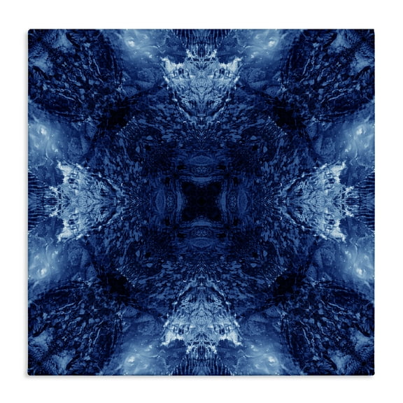 Stupell Industries Symmetrical Tie Dye Pattern Abstract Painting Wrapped Canvas Art Print Wall Art, 17 x 17