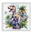 thumbnail image 1 of Stupell Industries Bohemian T-Rex Among Palm Trees White Framed Giclee Art, 12 x 12, by Creative Studio, 1 of 8