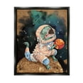 thumbnail image 1 of Stupell Industries T-Rex in Outer Space Animals & Insects Painting Black Floater Framed Art Print Wall Art, 17 x 21, 1 of 10